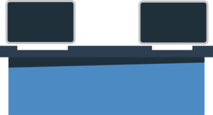 desk dual monitors 4706